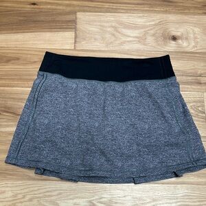NWOT lululemon Pace Rival heather lux multi black skort skirt size 6